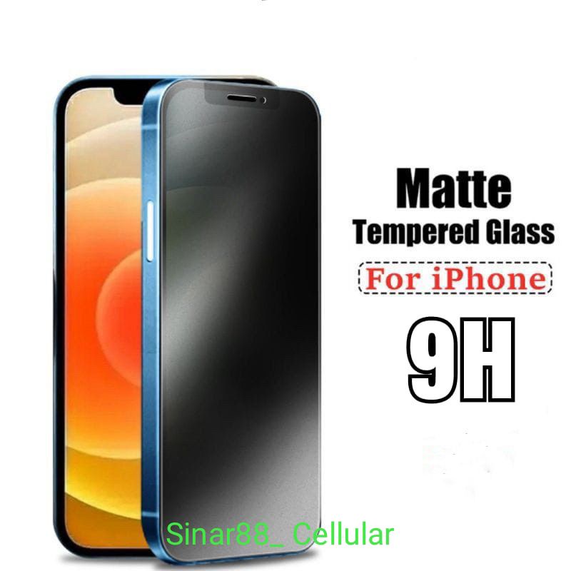 Matte Glass 9H Full Layar IPhone 6 IPhone 7 IPhone 8 IPhone 6+ IPhone 6s+ IPhone 7+ IPhone 8+ Anti g