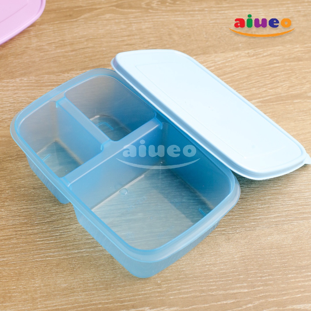 Kotak Makan 3 Grid - Lunch Box Sekolah - Kotak Makan Anak - Kotak Bekal Makan Siang Box Makan Anak BPA Anti Pecah