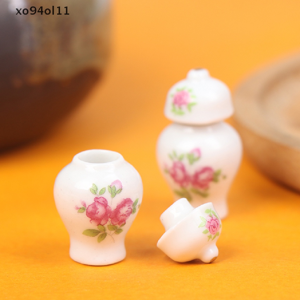 Xo Doll house Kitchen Keramik Eag Jar Doll house Miniatur Panci Keramik 1: 12 OL