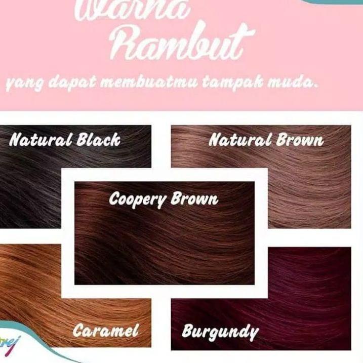 Model Baru 7VHSZ NYU CREME HAIR COLOUR Pewarna Rambut/ Cat Rambut Natural (TANPA AMONIA) Black Brown