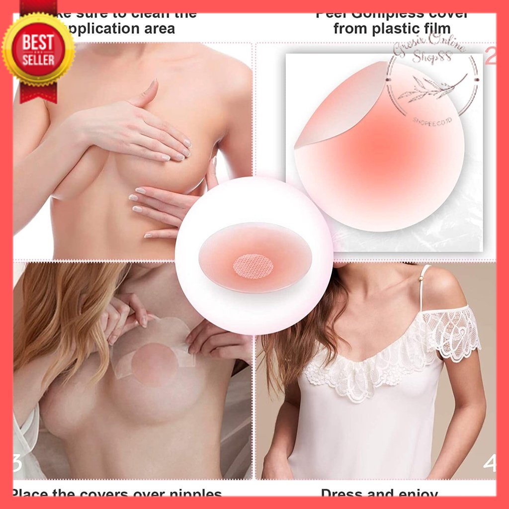 GOS -H212- Silikon Bra Tempel - Stiker Nipple  Silikon 1 Pcs