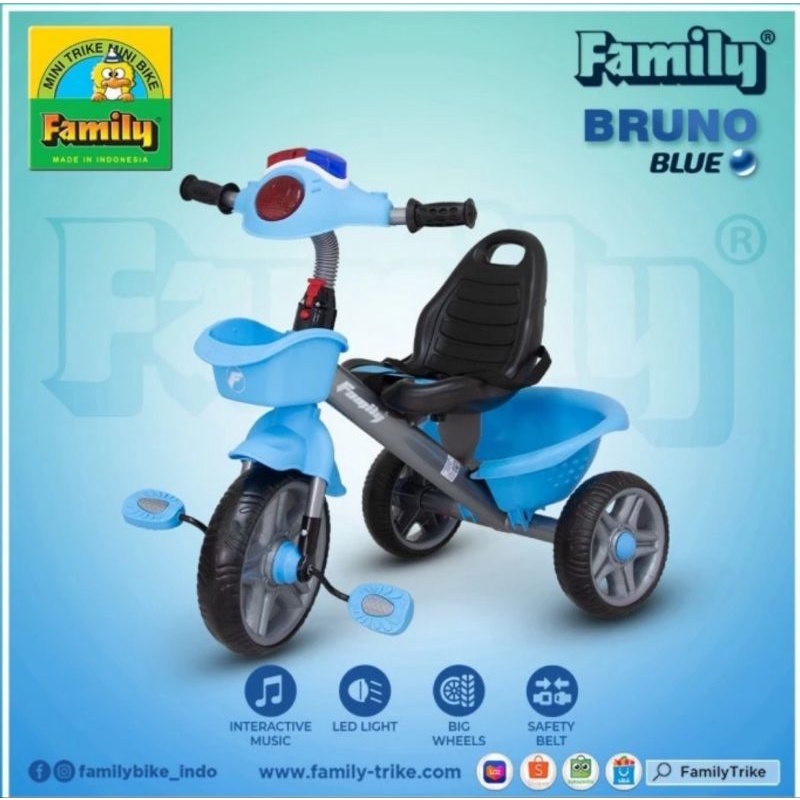 Sepeda R3 Roda 3 Stroller Anak Family Tipe Premium Bruno F-9163 F 9163 Original