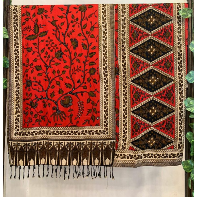 selendang dan kain batik tanah liek ori ranah minang sumbar