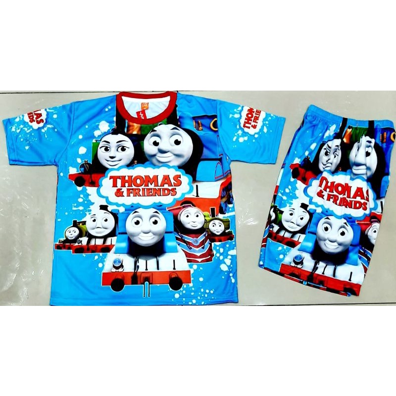 SETELAN ANAK PULLPRINTING LUCU DAN NGAK LUNTUR USIA 2-10THN SPONGEBOB/SETELAN UPIN IPIN/SETELAN THOMAS