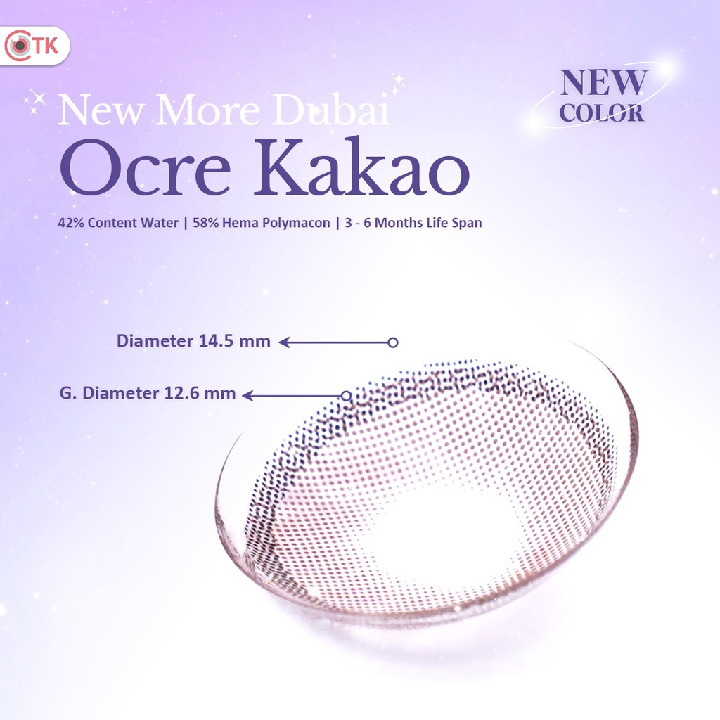 SOFTLENS NEW MORE DUBAI OCRE KAKAO &amp; OCRE ASH - NORMAL &amp; MINUS (-0.50 s/d -6.00) BY CTK