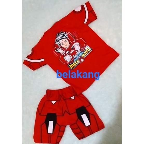 BISA COD SETELAN ANAK PENDEK KOSTUM MECHAMATO USIA 1-10THN/SETELAN TAYO BIRU /TOPI TAYO KEREN