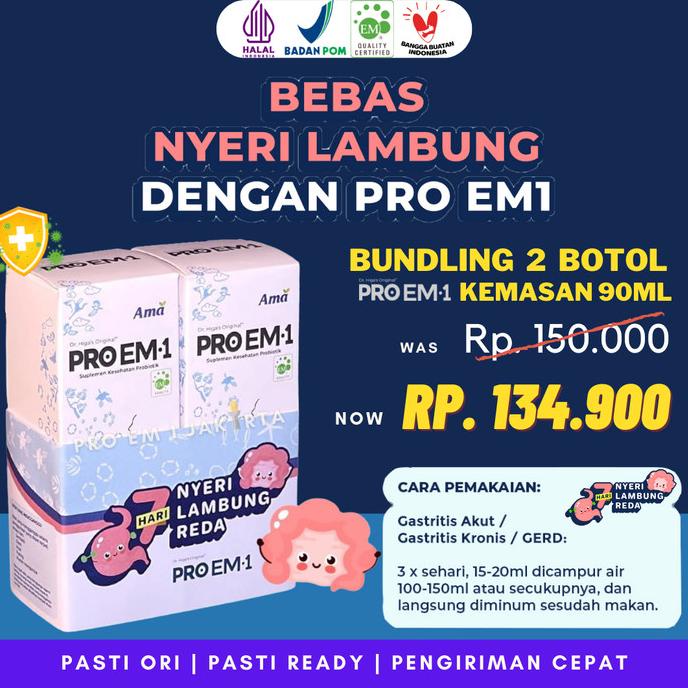 (PROMO) PRO EM 1 Probiotik 90ml Bundling - Official Jakarta - BPOM