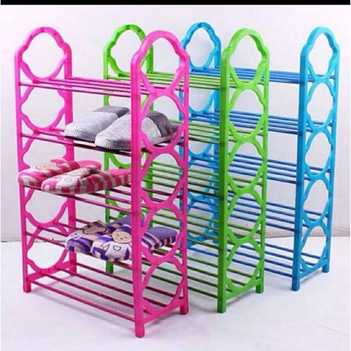 Rak Sepatu Sandal Wenjun warna/Rak sepatu portable 4 susun 5 susun