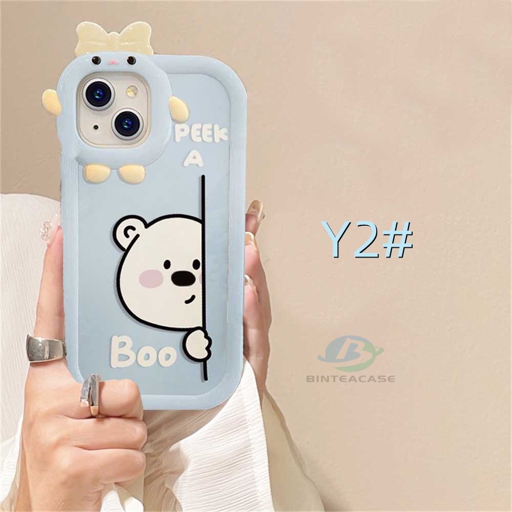 Case Desain Beruang Kecil Untuk IPhone 14 Pro Max 13 Pro Max 11 12 Xr XS 6 6S 7 8 Plus