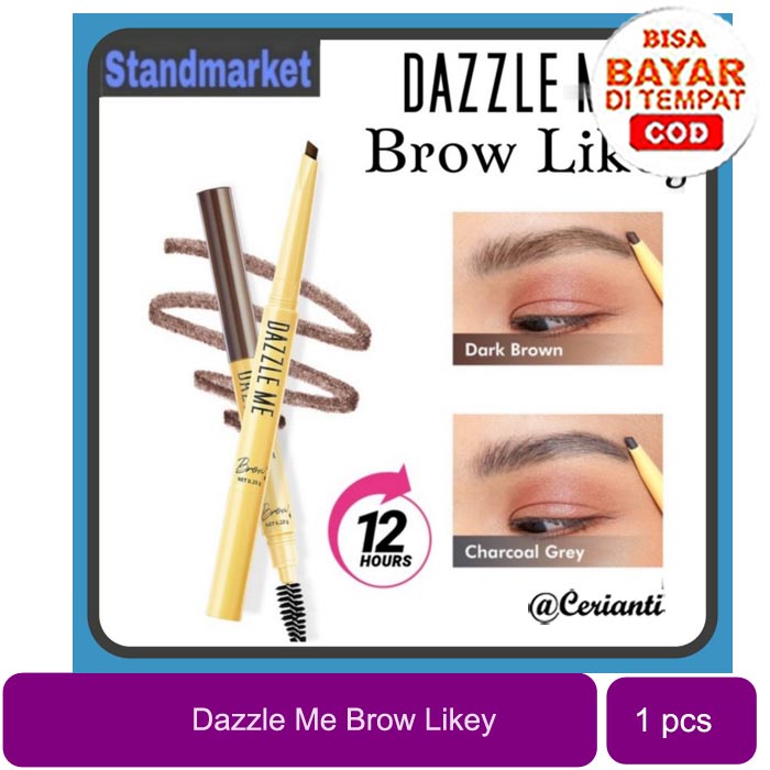 DAZZLE ME Brow Likey | Automatic Eyebrow Pencil Tahan Air Waterproof Long Lasting Pensil alis_Cerianti