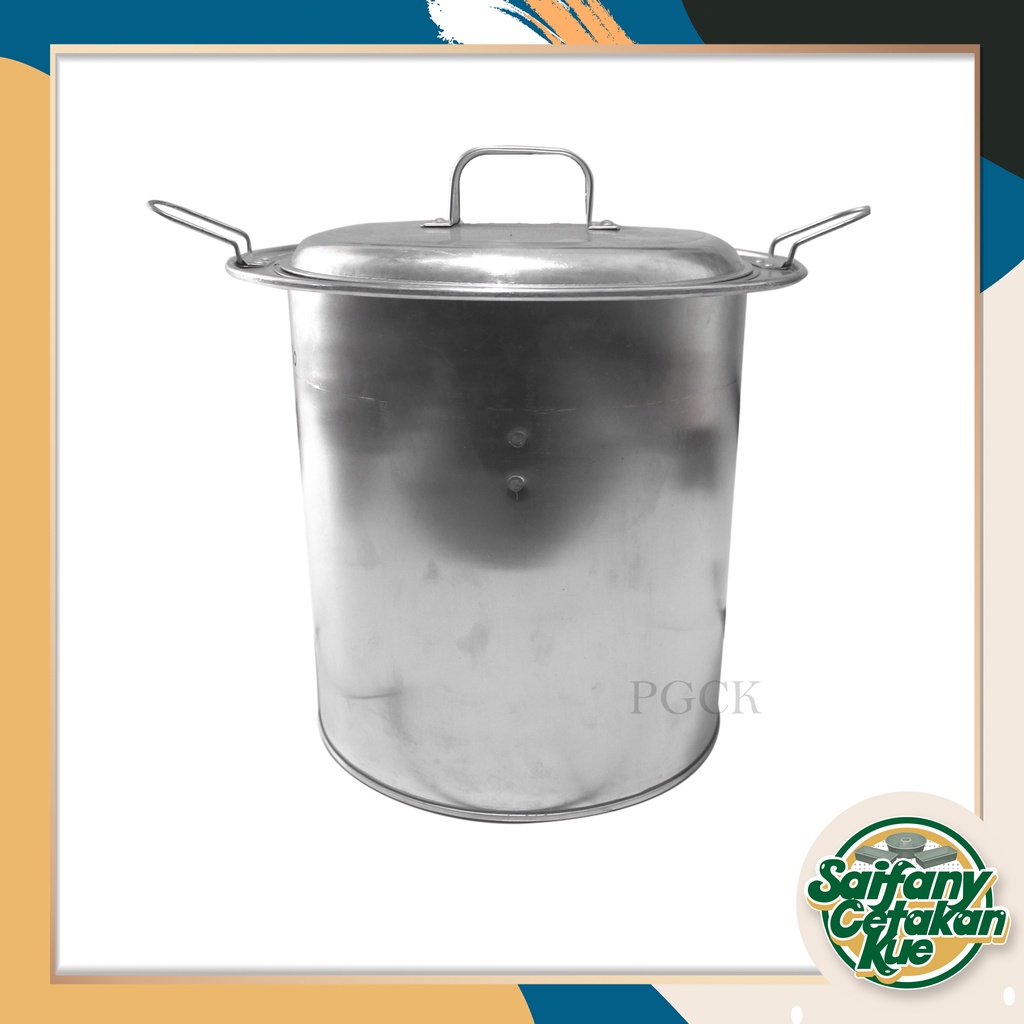 Dandang Mie Ayam Uk. 32 / Dandang Bulat Sekat Lepas Aluminium Tebal Termurah