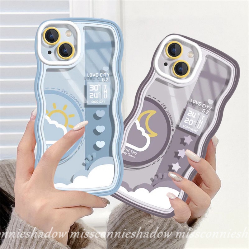 Casing Softcase iPhone 11 Pro Max 7 8 Plus 12 14 13 Pro Max XR 6 6s Plus 14 Plus X XS Max SE 2020 Motif Love City Day Night