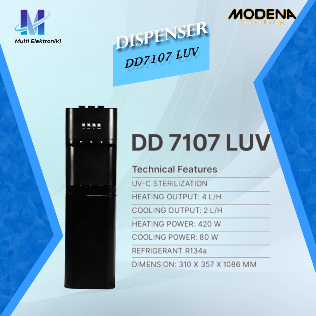 MODENA Water Dispenser - DD 7107 LUV (Galon Bawah)