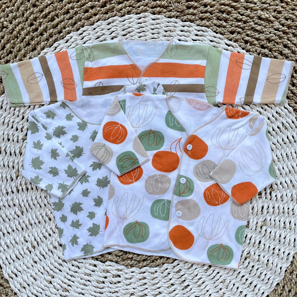 3 PCS Baju Bayi Lengan Panjang + Celana Panjang Bayi Baru Lahir Baju Bayi Setelan Warna Kuning Celana Bayi Newborn Bayi Hadiah Lahiran Bayi DNW BABY