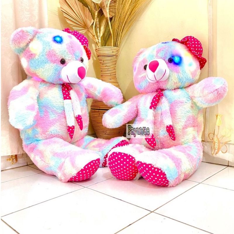 Boneka Beruang RAINBOW Teddybear Rainbow 1 Meter Bagus