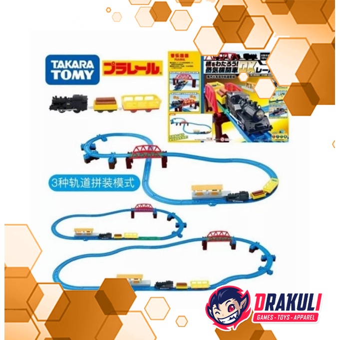 Toys Takara Tomy Plarail Cross The Bridge - Steam Locomotive DX Rail Set