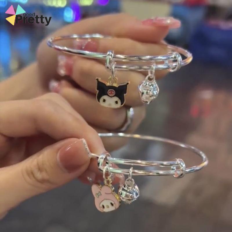 Gelang Kartun Wanita Cinnamoroll Dog Kuromi Sahabat Pasangan yang Dapat Disesuaikan Fashion Korea - PD