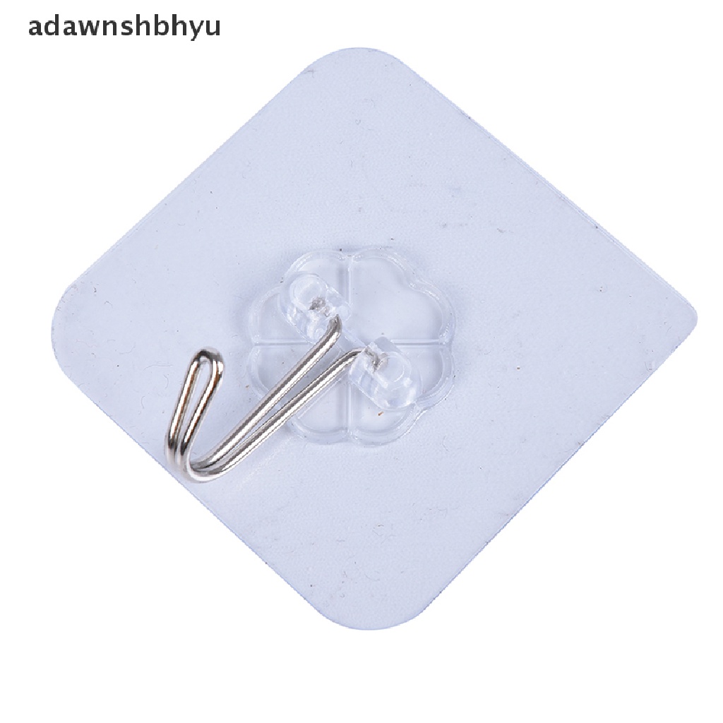 Adawnshbhyu 1x Bermanfaat Kuat Bening Suction Cup Sucker Dinding Kait Gantungan Untuk Dapur Kamar Mandi ID