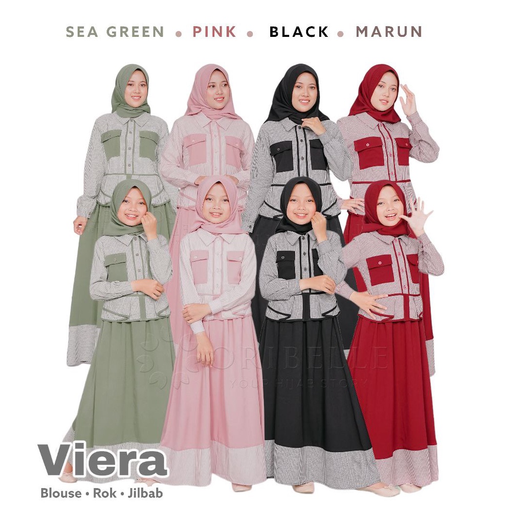 Viera by Oribelle/setelan muslim anak perempuan/stelan anak tanggung/perempuan/baju muslim remaja pe