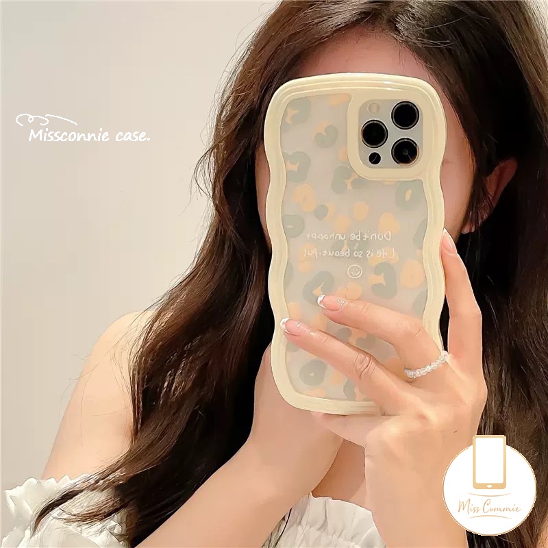 Soft Case Tepi Gelombang Untuk Samsung A04s A14 A04 A13 A53 A03 A12 A32 A03s A22 A04E A53 A23 A52s A52 A21s A31 A50 A20s A11 A02s A51 A33 A50s A30s A20 Motif Leopard Dengan Soft Case Huruf