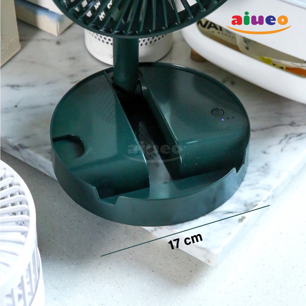 Kipas Angin Mini Portable USB Tatakan HP Lipat Mini Fan Rotate Putar 90 derajat