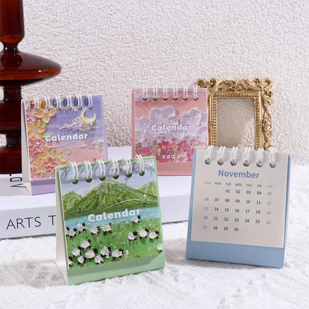 Agustina 2022-2023 Kalender Perlengkapan Kantor Kreativitas Penjadwal Harian Kalender Mini Dekorasi Desktop Kalender Flip Jadwal Planner Coil Calendar