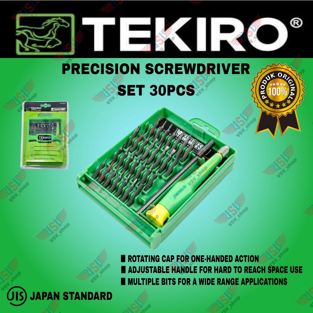 TEKIRO Obeng Presisi Set 30Pcs Obeng Jam HP Laptop Precision Screwdriver