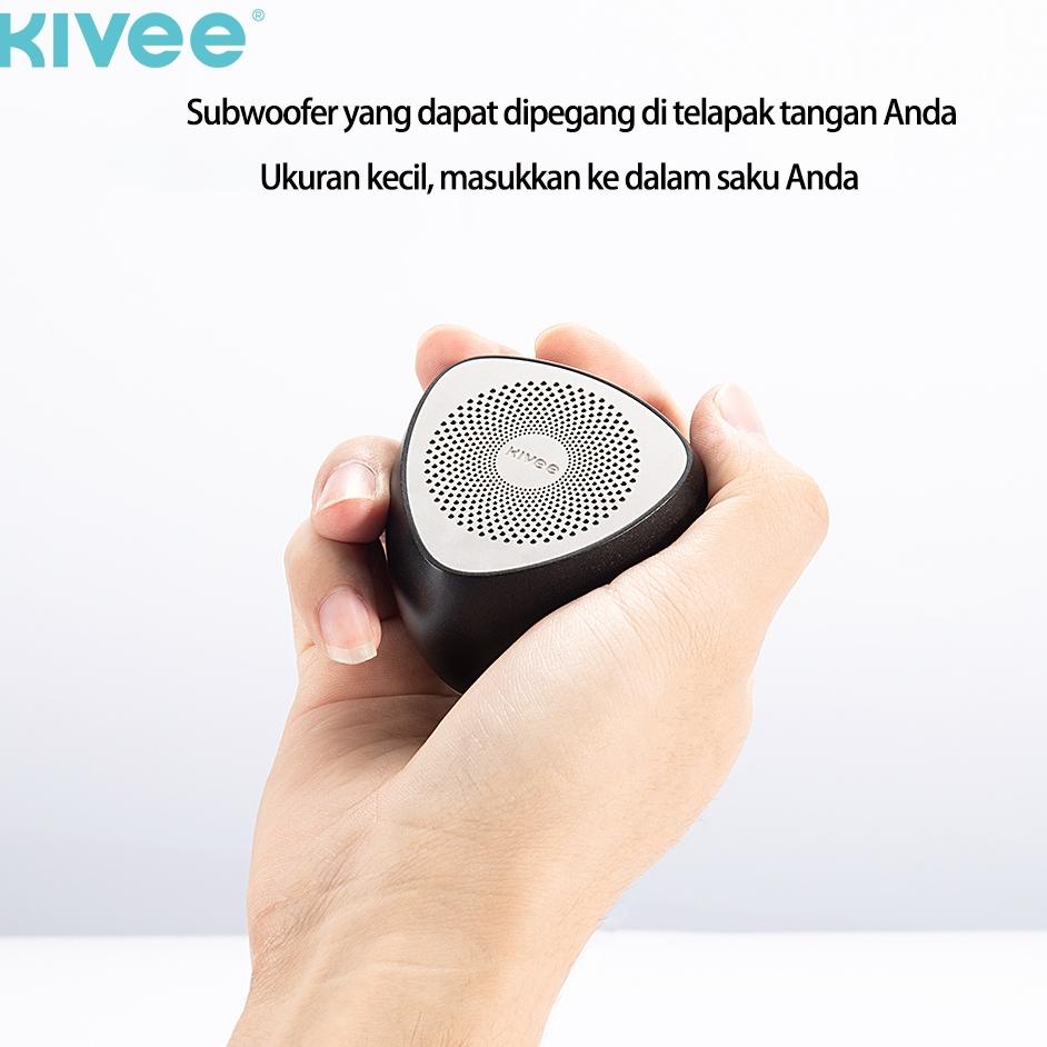Recomended KIVEE Speaker Bluetooth portable mini Wireless 6D Stereo music LED akan bersinar