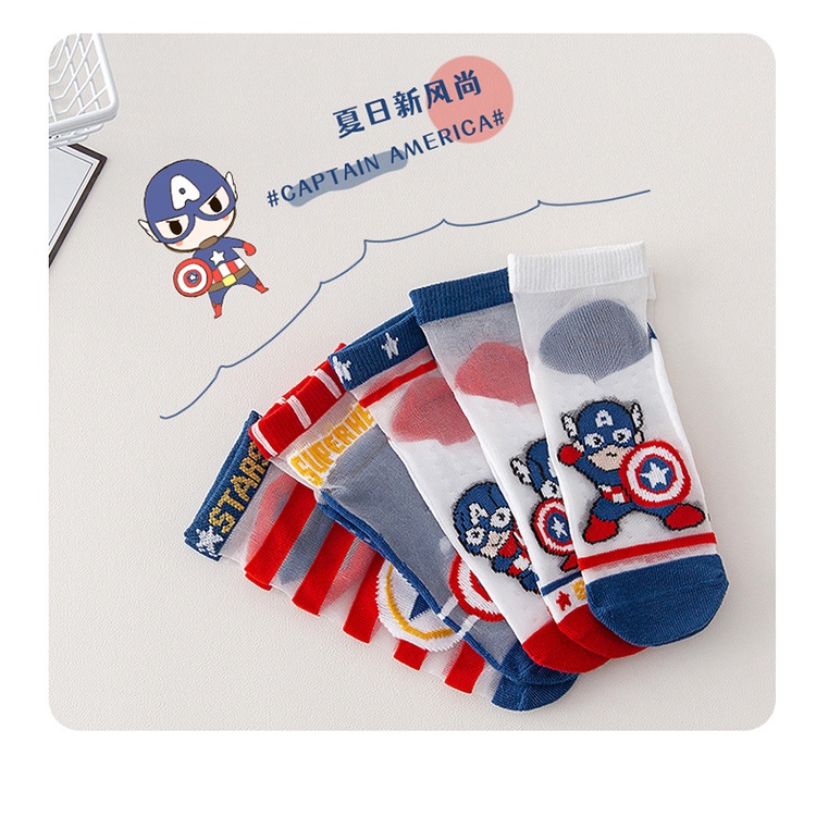 ELFYDO KS27 Captain Amerika Kaos kaki Anak Kaos Kaki Anak