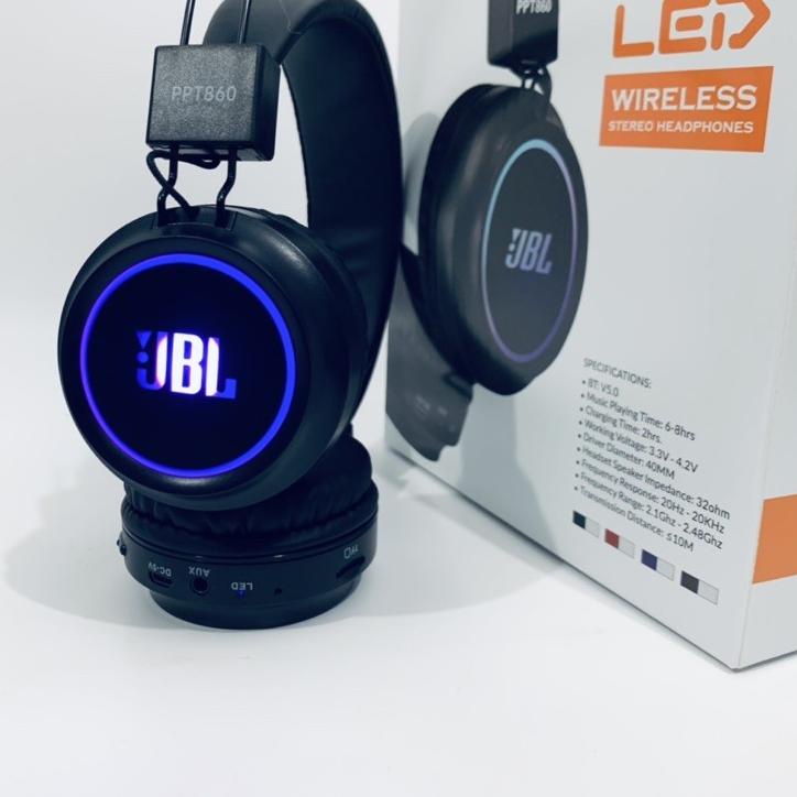 Harga Termuraah Headphone handset earphone bando bluetooth JBL PPT860 headset wireless JbL bando LED