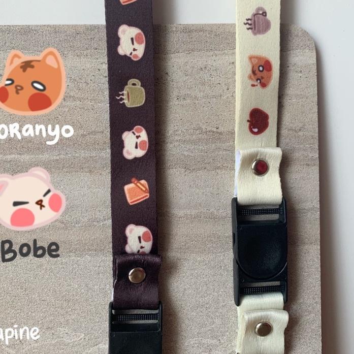 

GH2☘ Lanyard Toranyo and Bobe Kucing Beruang Kartun Lucu Oke Price
