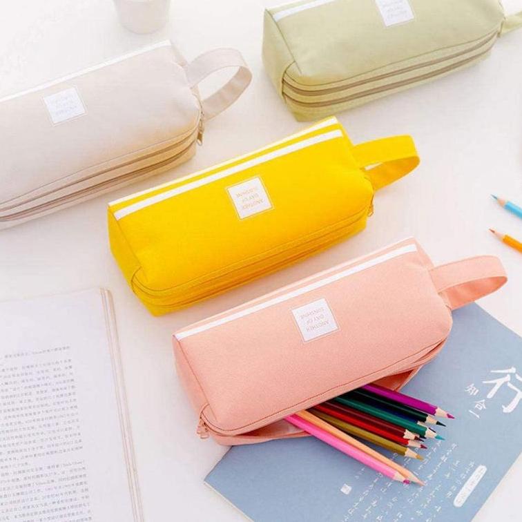 

(W-5&3➸) GAEKOPEDIA || Tempat Pensil 2 resleting Multifungsi dan Besar / Kotak Pensil Jumbo Dan Stationery Dual Zippers berkualitas