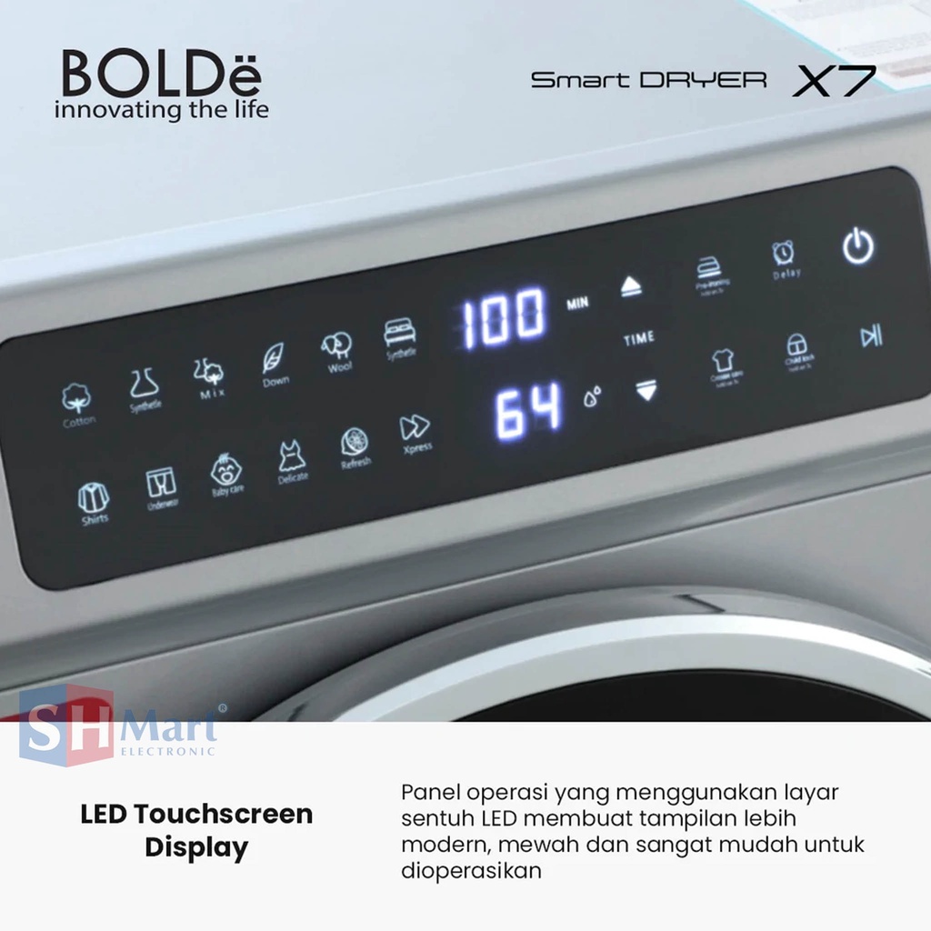 DRYER BOLDE X7 / BOLDE SMART DRYER X7 / MESIN PENGERING BAJU GARANSI RESMI