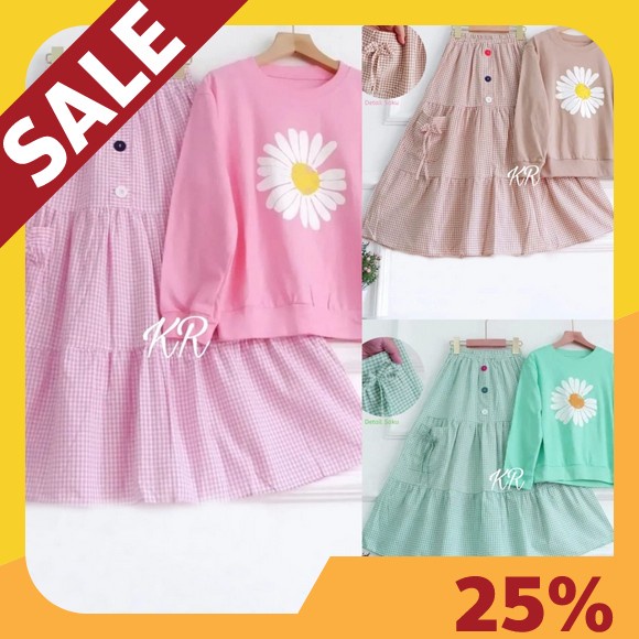 Baju Gamis Busana Muslim Anak Perempuan Tanggung Remaja Usia 10 11 12 13 Tahun Bahan Katun Rayon Ter