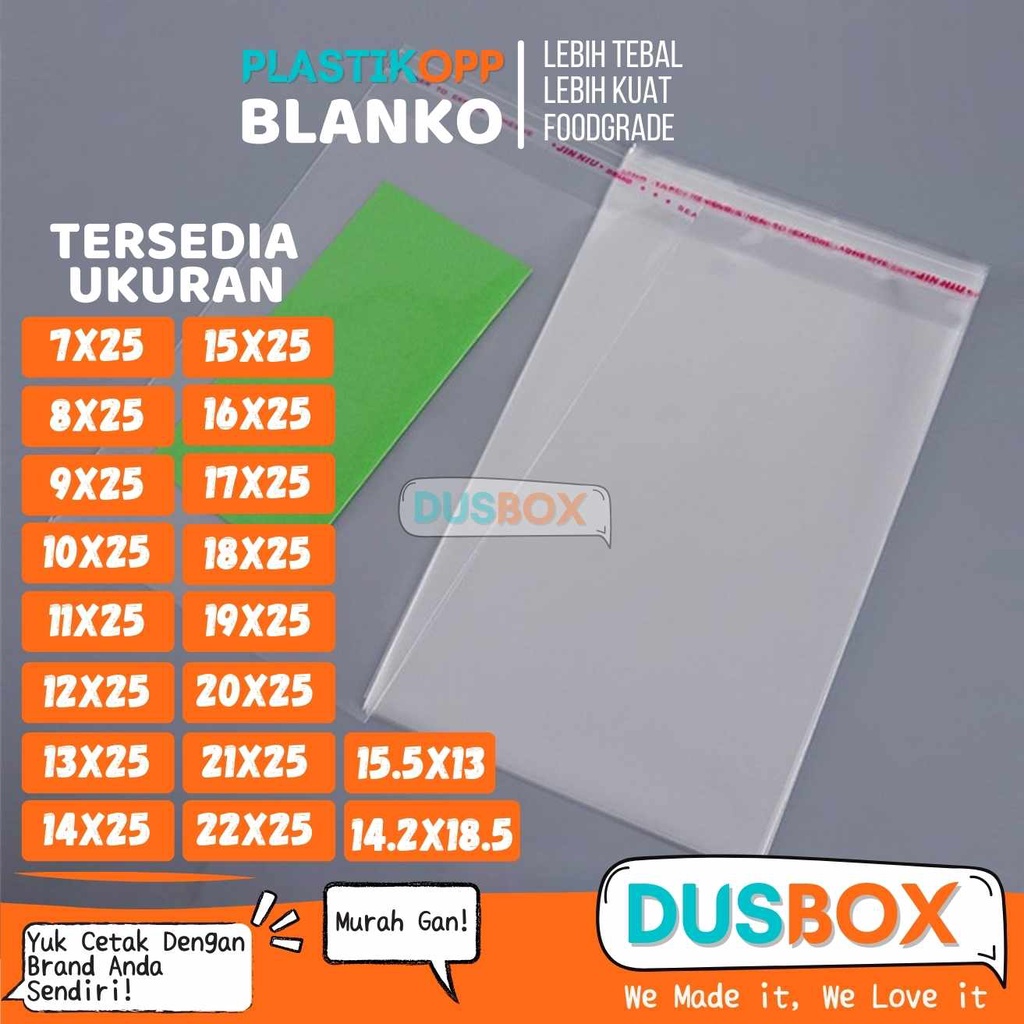 Plastik OPP / OPP Bakery / OPP Blanko /  Plastik Seal / Plastik Lem / Plastik OPP Baju / Plastik OPP