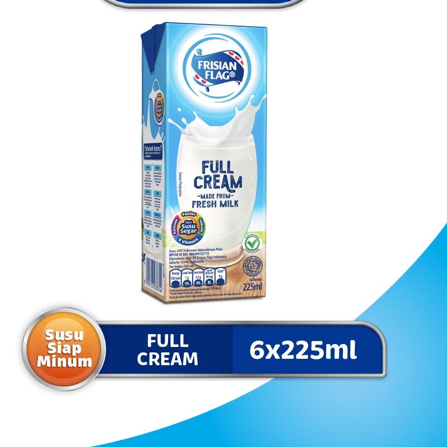 

66D✪ Frisian Flag UHT Full Cream 225 ml x6 TREN MASA KINI