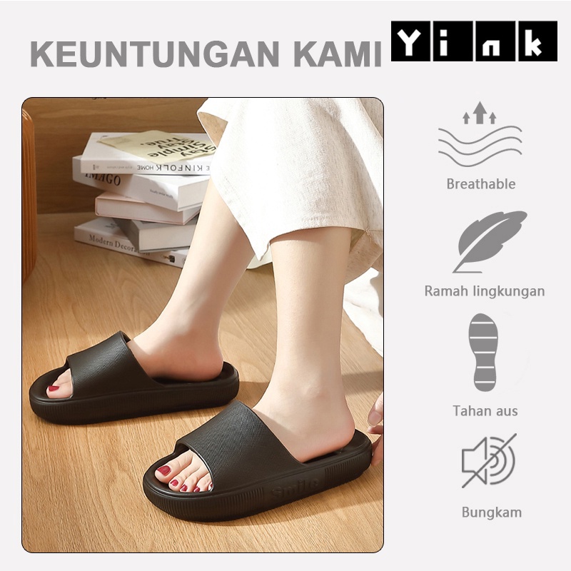 Yink Sandal Bear Jelly Sendal Wanita EVA Korean Import Terbaru 2022 Slipper Bahan Tebal Empuk Super Soft / Sandal Soft Slippers Anti Slip Elastic Empuk / Sandal Slop Kamar Empuk Nyaman Tebal Berkualita