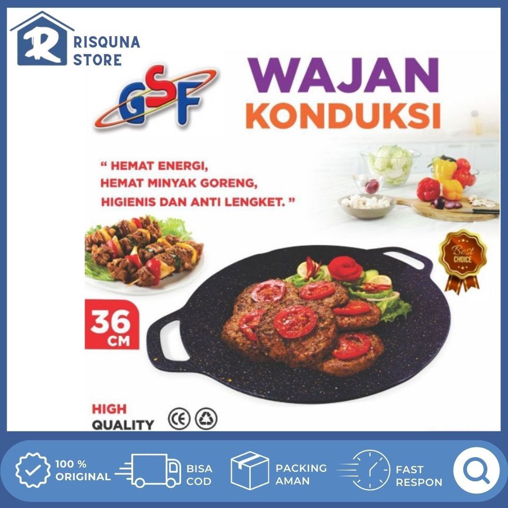 Wajan Konduksi GSF 36 CM G4936 Wajan konduksi serbaguna Wajan Panggangan Serbaguna