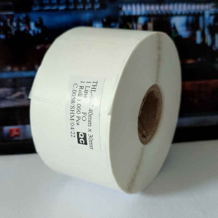 Sticker Label Thermal 40 x 30 mm 1000 pcs Stiker Barcode 40x30 mm 1000