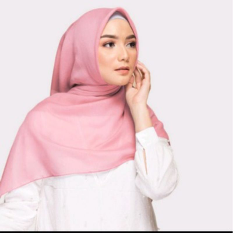 Jilbab Segi Empat Elzatta Dusty Pink