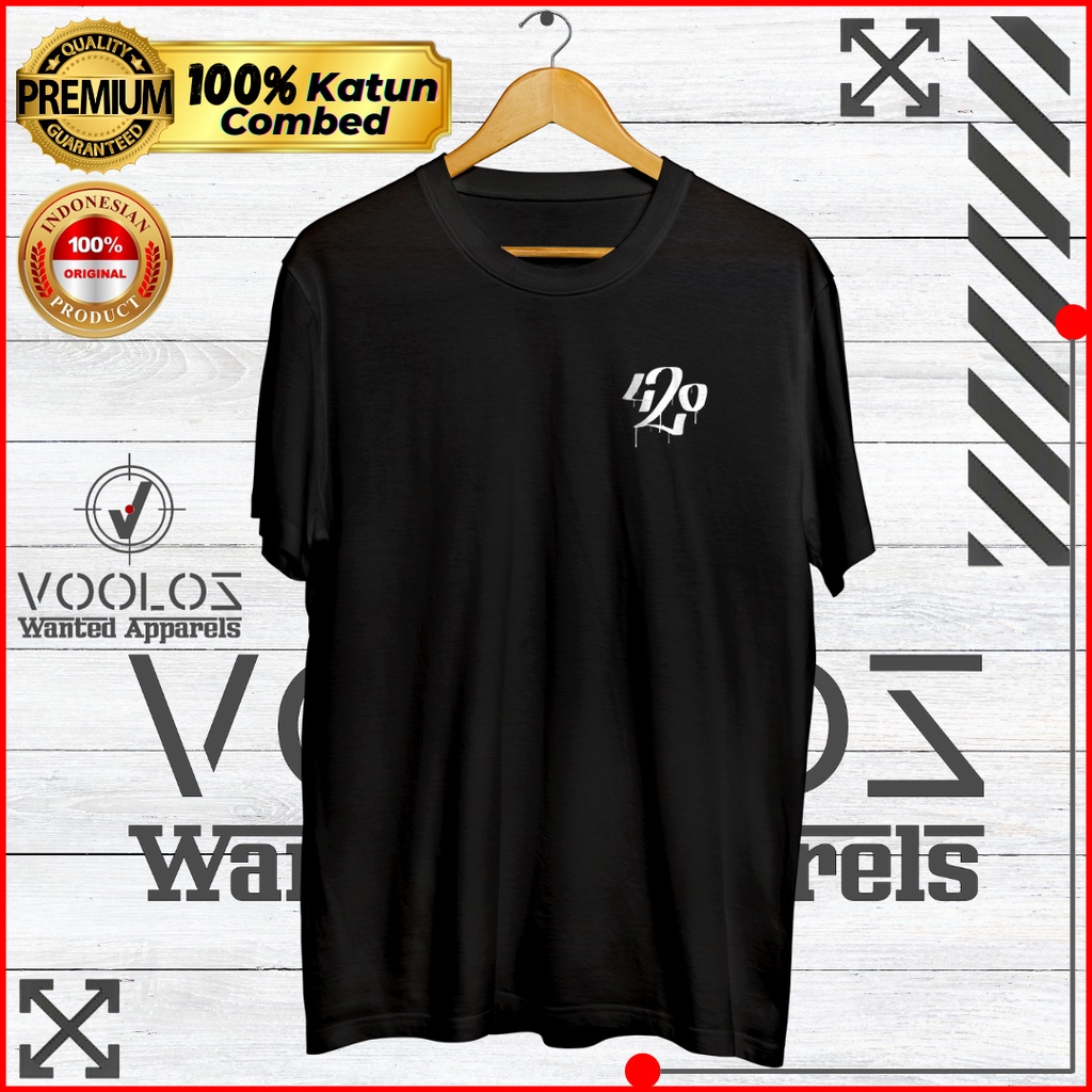 Baju kaos Distro pria logo 420 - VA601420 - Kaos Distro Vooloz Original Cowok/Pria/Laki laki/Peria R