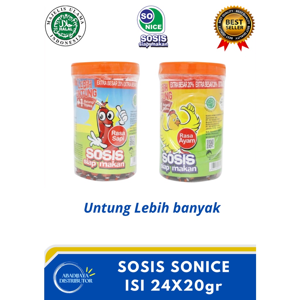 

Sonice Sosis Siap Makan Kemasan Toples Terbaru Isi 24