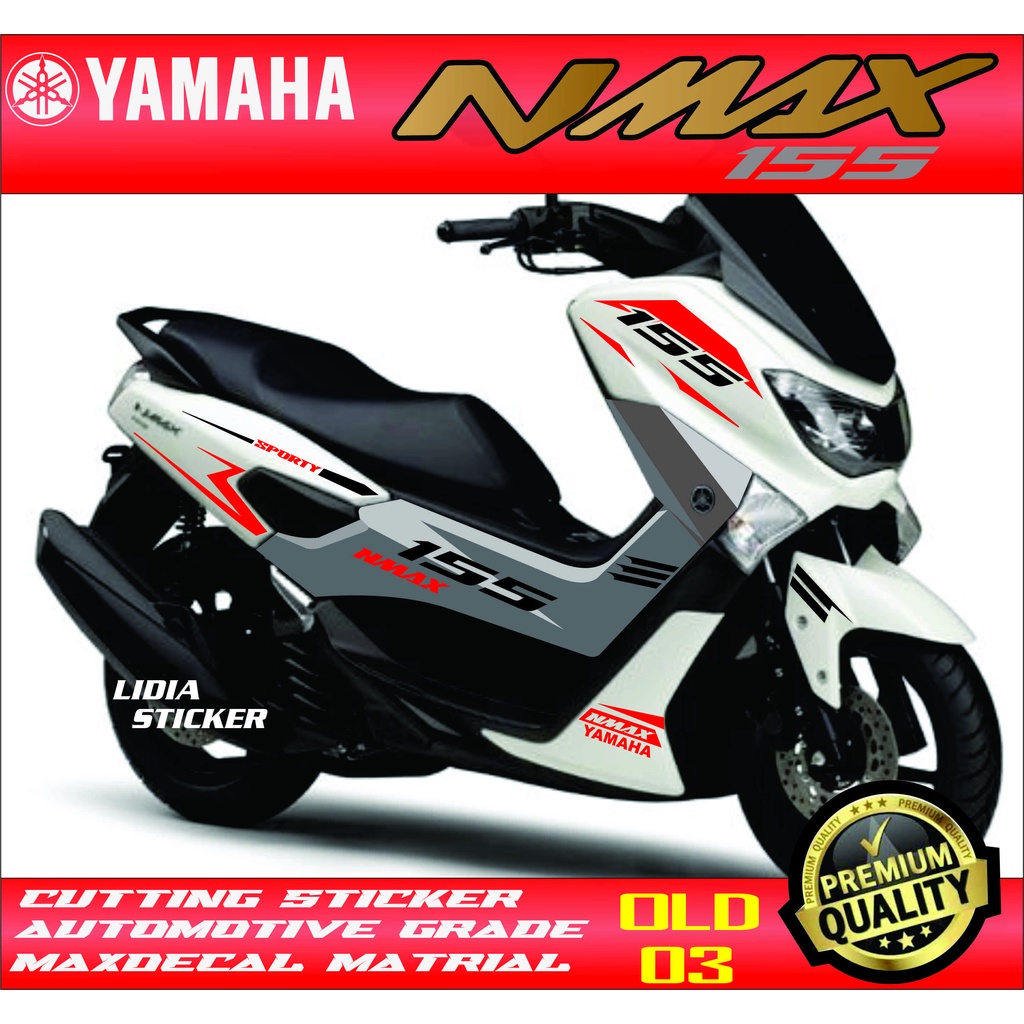 STICKER NMAX OLD LIS NMAX PUTIH STRIPING NMAX MINIMALIS CODE 03