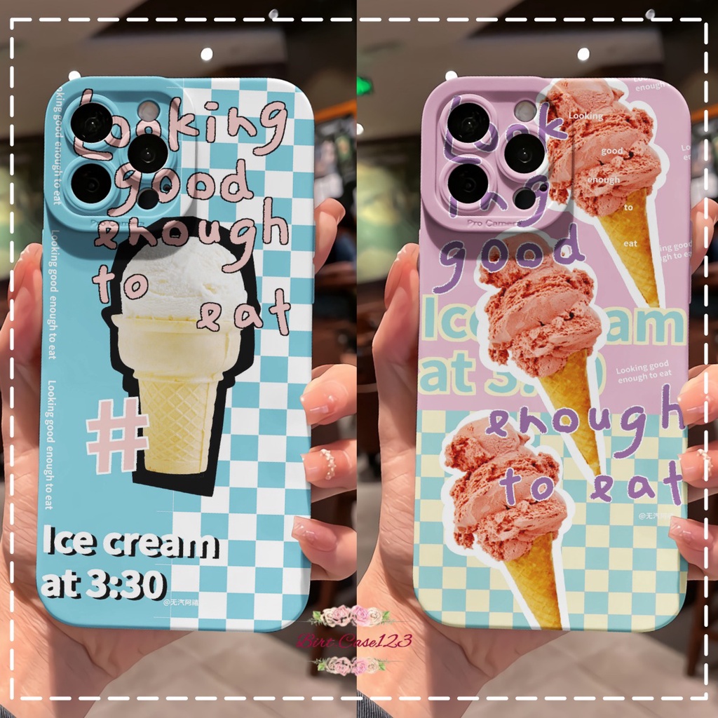 CUSTOM CASE SOFTCASE SILIKON PROCAMERA ICE CREAM CUSTOM OPPO REALME VIVO XIAOMI SAMSUNG INFINIX IPHONE FOR ALL TYPE BC6911