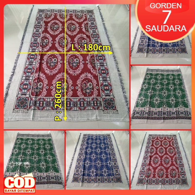 Hambal Permadani Turky Import Karpet Turkey Besar Alas Lantai Turki P 240cm X L180cm Lotus Tikar Jum