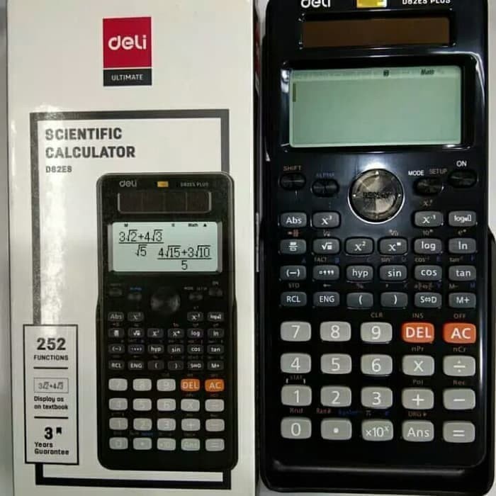 

KALKULATOR SAINS ILMIAH LANJUTAN SCIENTIFIC CALCULATOR DELI D82ES PLUS #ORIGINAL