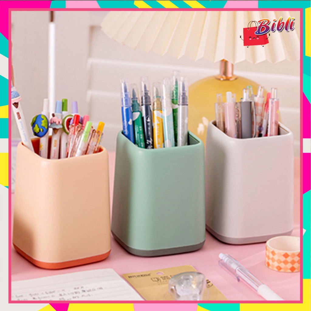 

♛ ♛Tempat Pensil Dan Pulpen Polos Simple Serbaguna Minimalis Pen Holder
