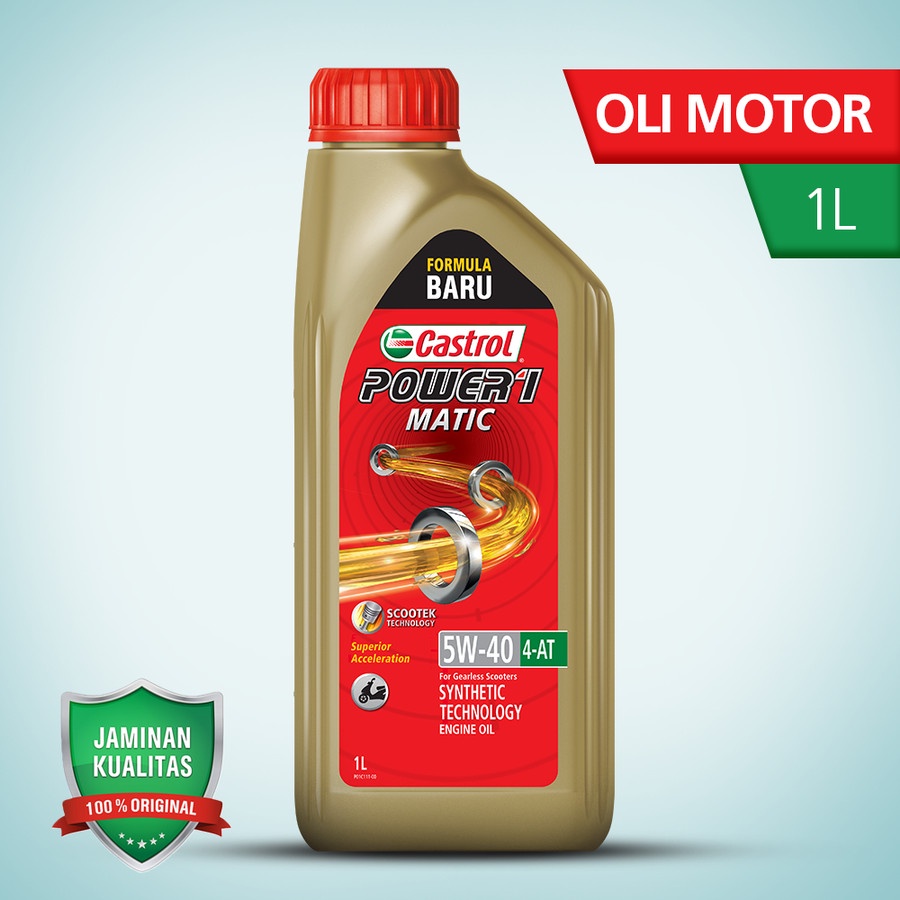 OLI CASTROL POWER 1 SCOOTER MATIC 5W40 FULL SYNTHETIC MOTOR MATIK