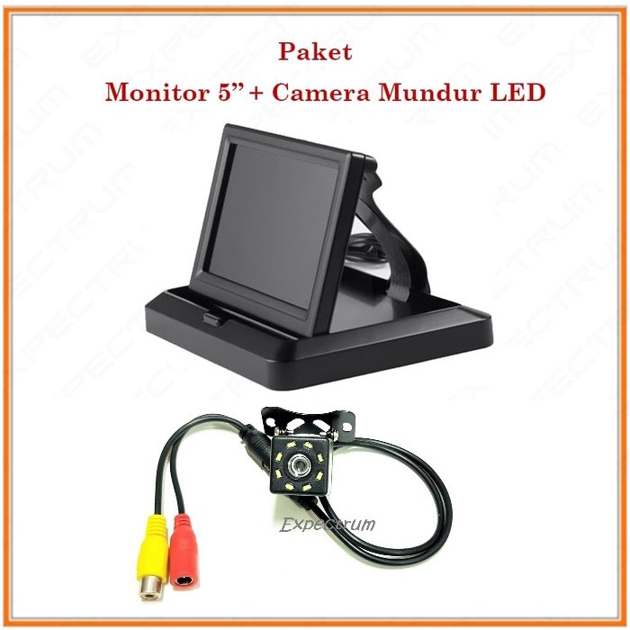Monitor TV Lipat 5 inch - PAKET Monitor TV 5 inch &amp; Kamera LED
