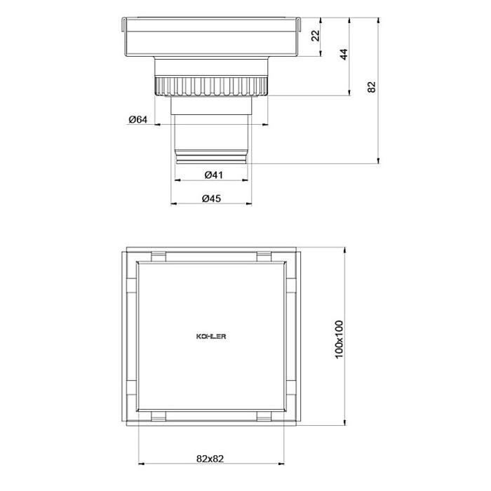 Kohler Hidden Floor Drain K-R75422T-Cp / Kohler Saringan Kamar Mandi 058
